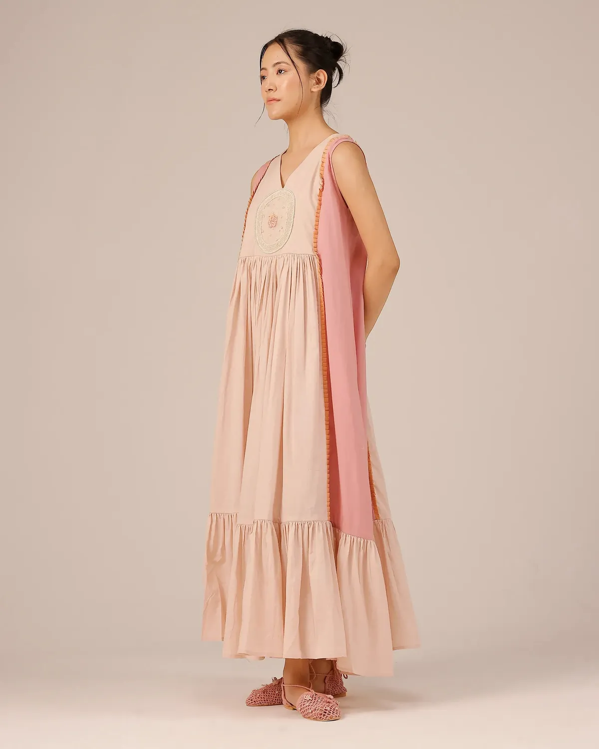 Our Dve Tropical Merry Berry abito giacca rosa organza