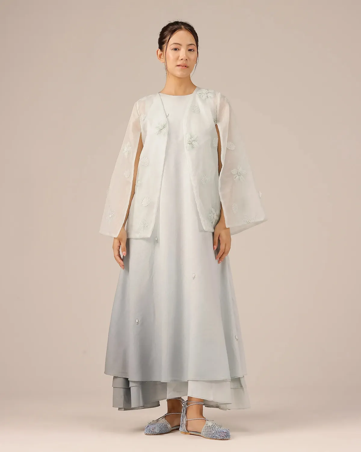 Our Dve Tropical Sorbet Wave Kiss completo grigio organza