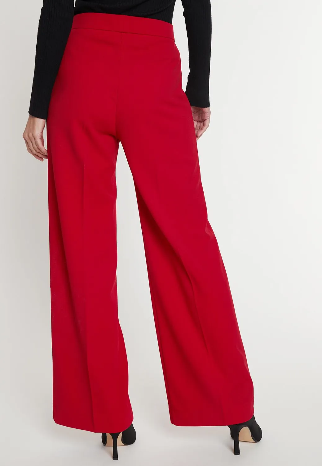 Ana Alcazar Megany pantaloni Marlene rossi larghi