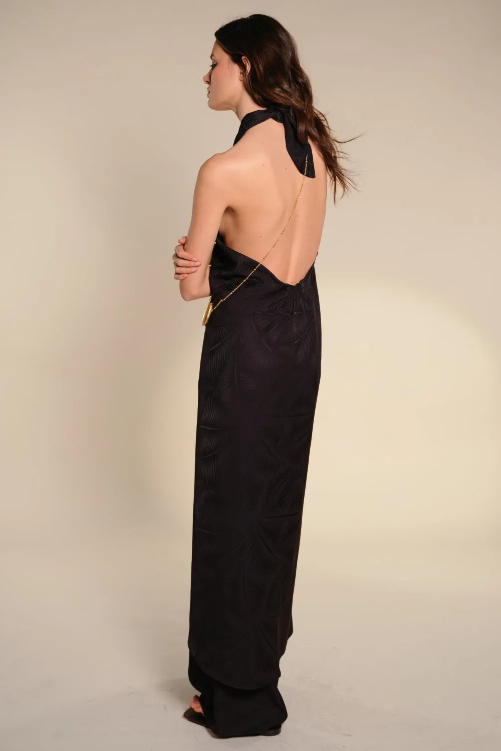 Johanna Ortiz Laidback Energy pantaloni palazzo neri viscosa