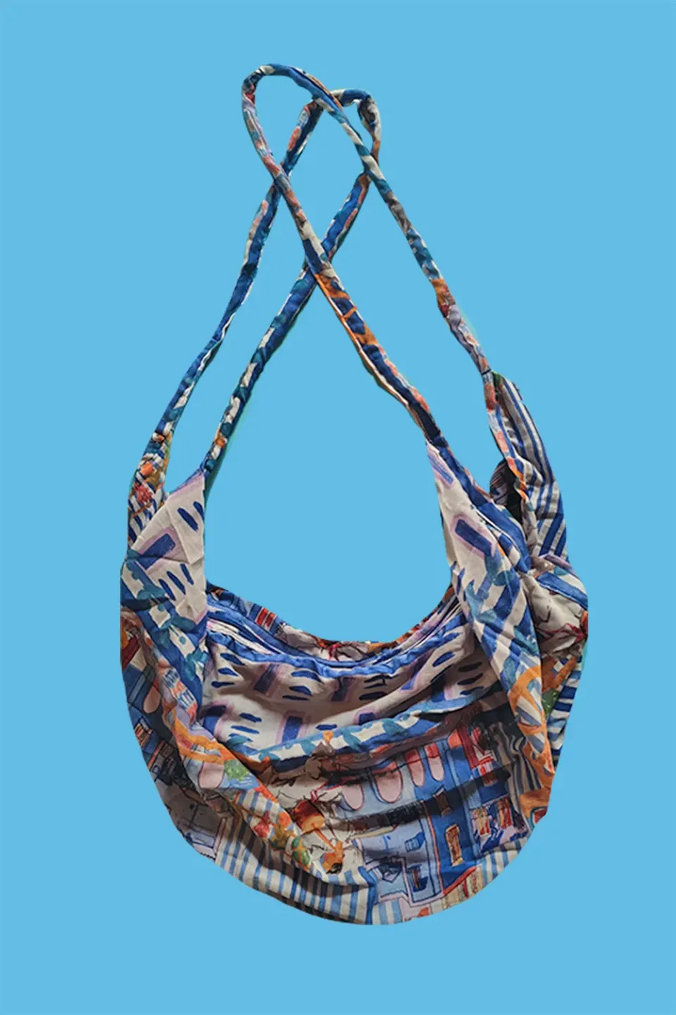 Antica Sartoria DV1887 sacca a spalla blu cotone Napoli