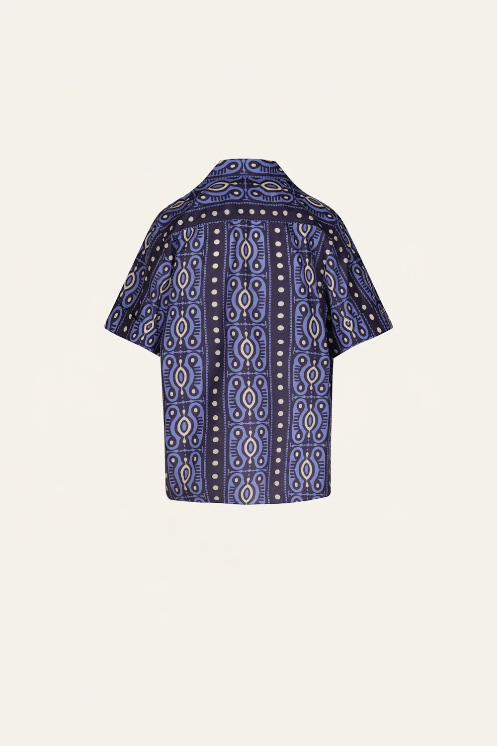 Johanna Ortiz Salty Promises camicia navy cotone oversize