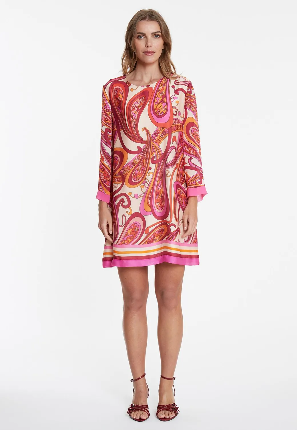 Ana Alcazar Wegala abito chiffon fantasia paisley
