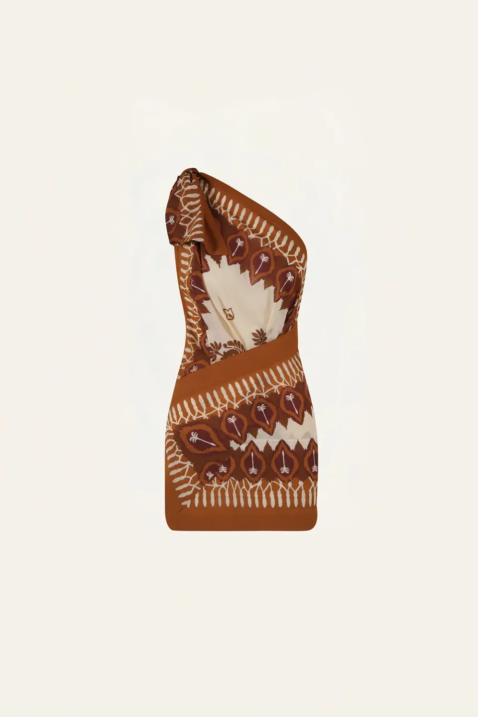 Johanna Ortiz Sun Traveller Mini abito cotone monospalla