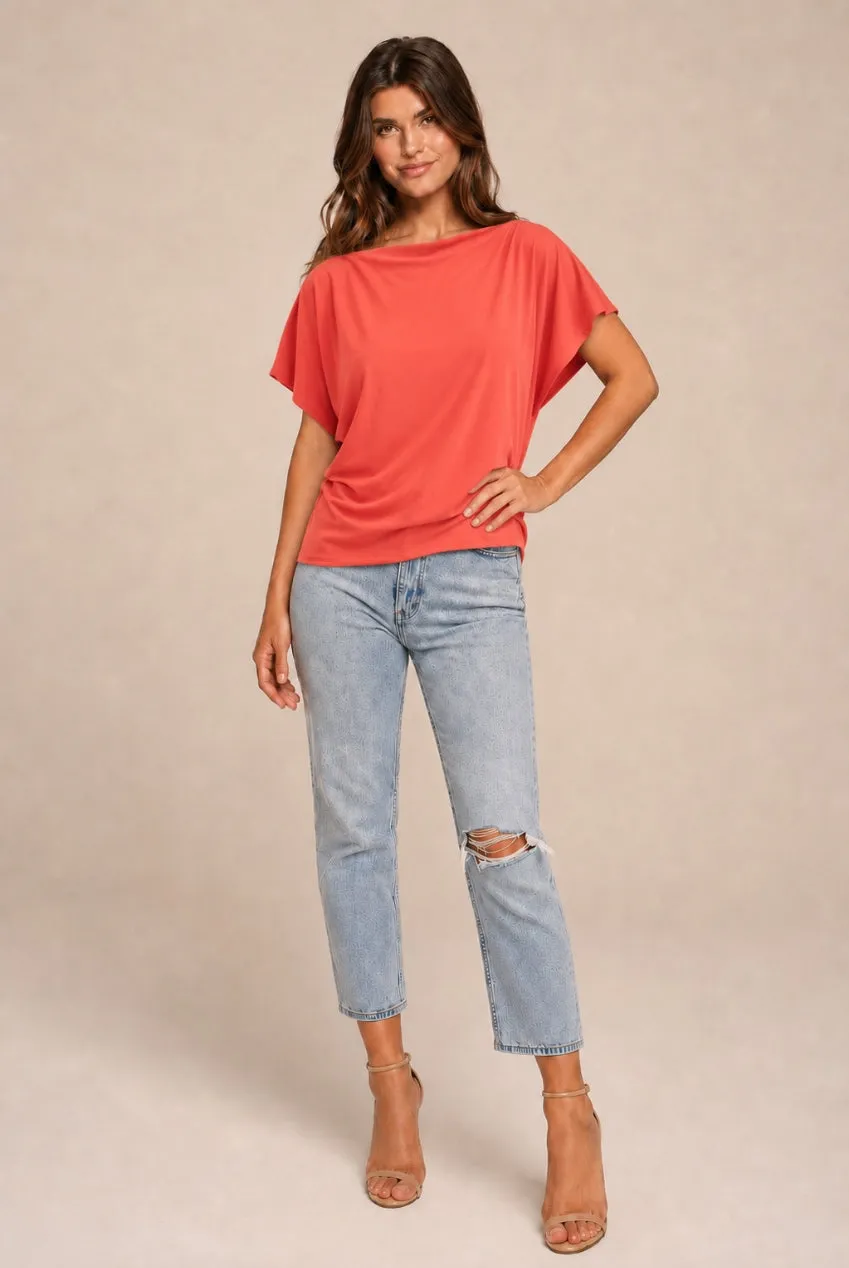 Honor Gold Finley Top Batwing Arancione