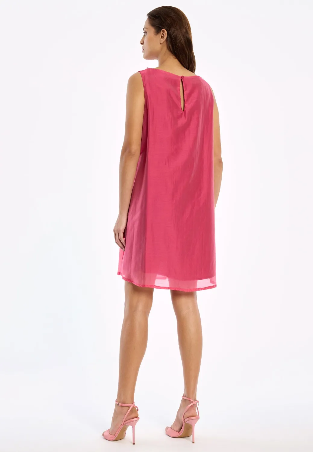 Ana Alcazar Wakana abito smanicato rosa fucsia
