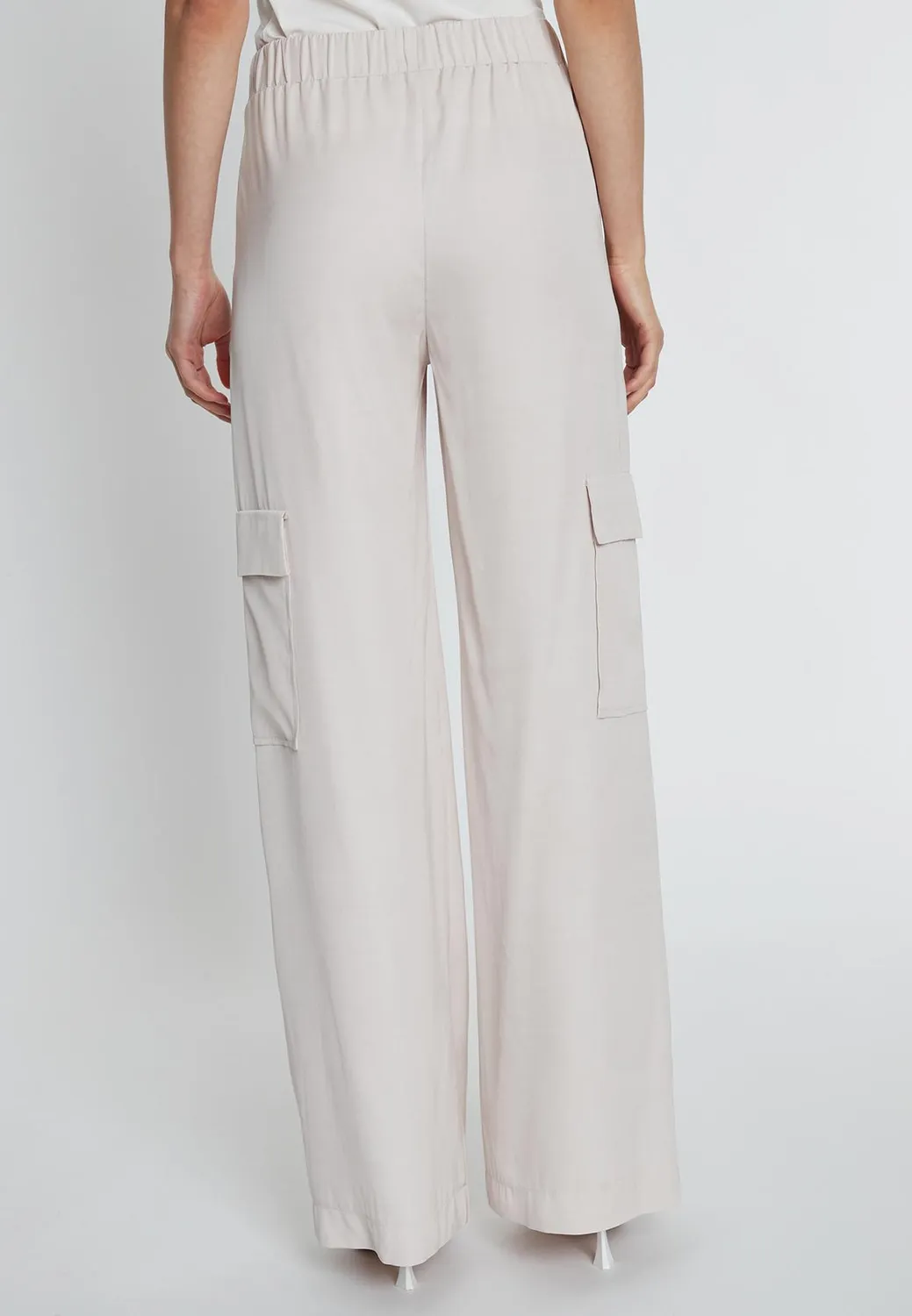 Ana Alcazar Raklis pantaloni cargo beige in cotone