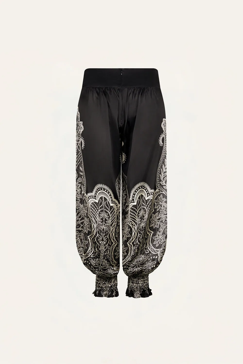 Johanna Ortiz Joy Fusion pantaloni palazzo seta neri