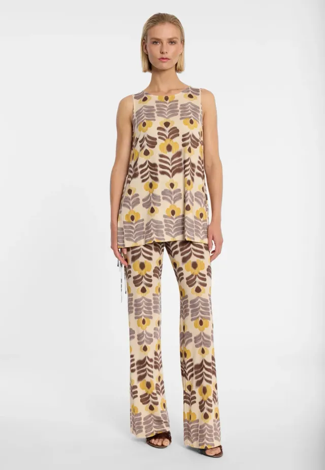 Ana Alcazar Duela top tunica jersey marrone
