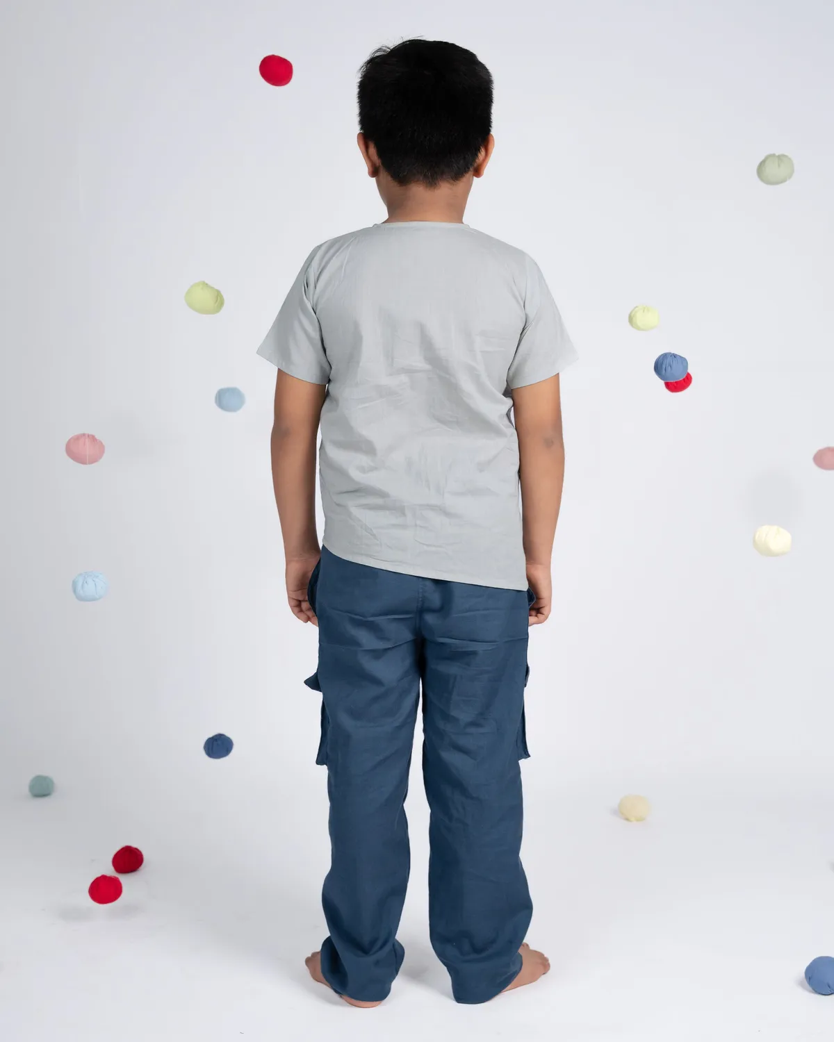 Our Dve Signature Boy Pant pantaloni Teal Blue regular fit