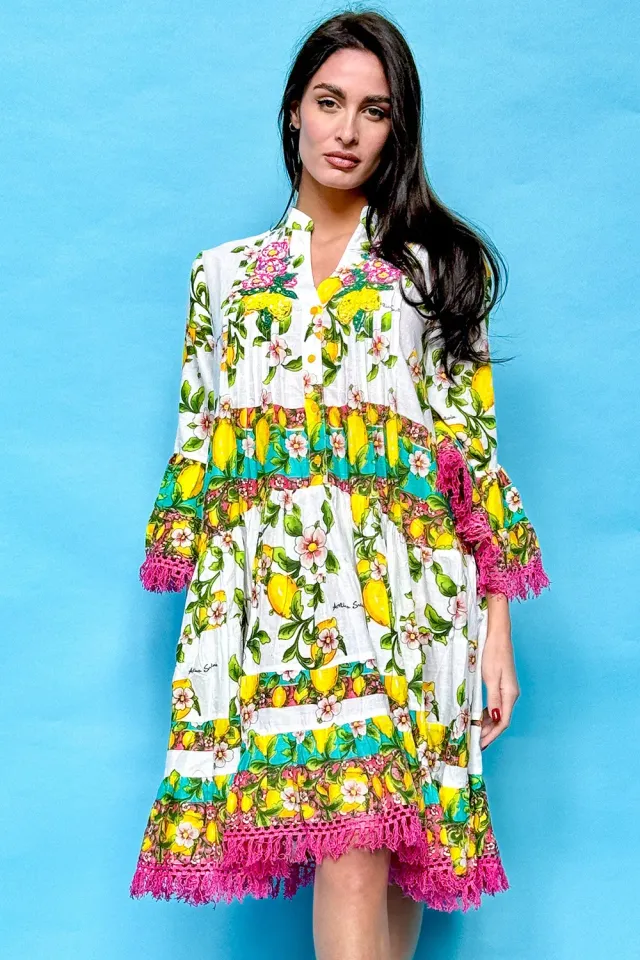 Antica Sartoria Everywhere DV1087A abito giallo cotone