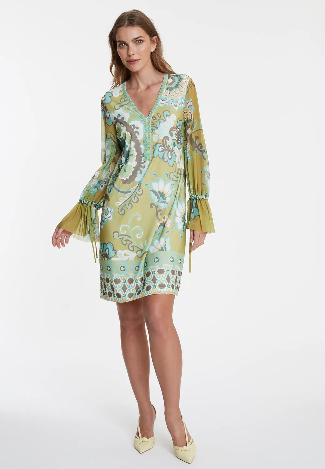 Ana Alcazar Longsleeve Dress Weola vestito tunica verde