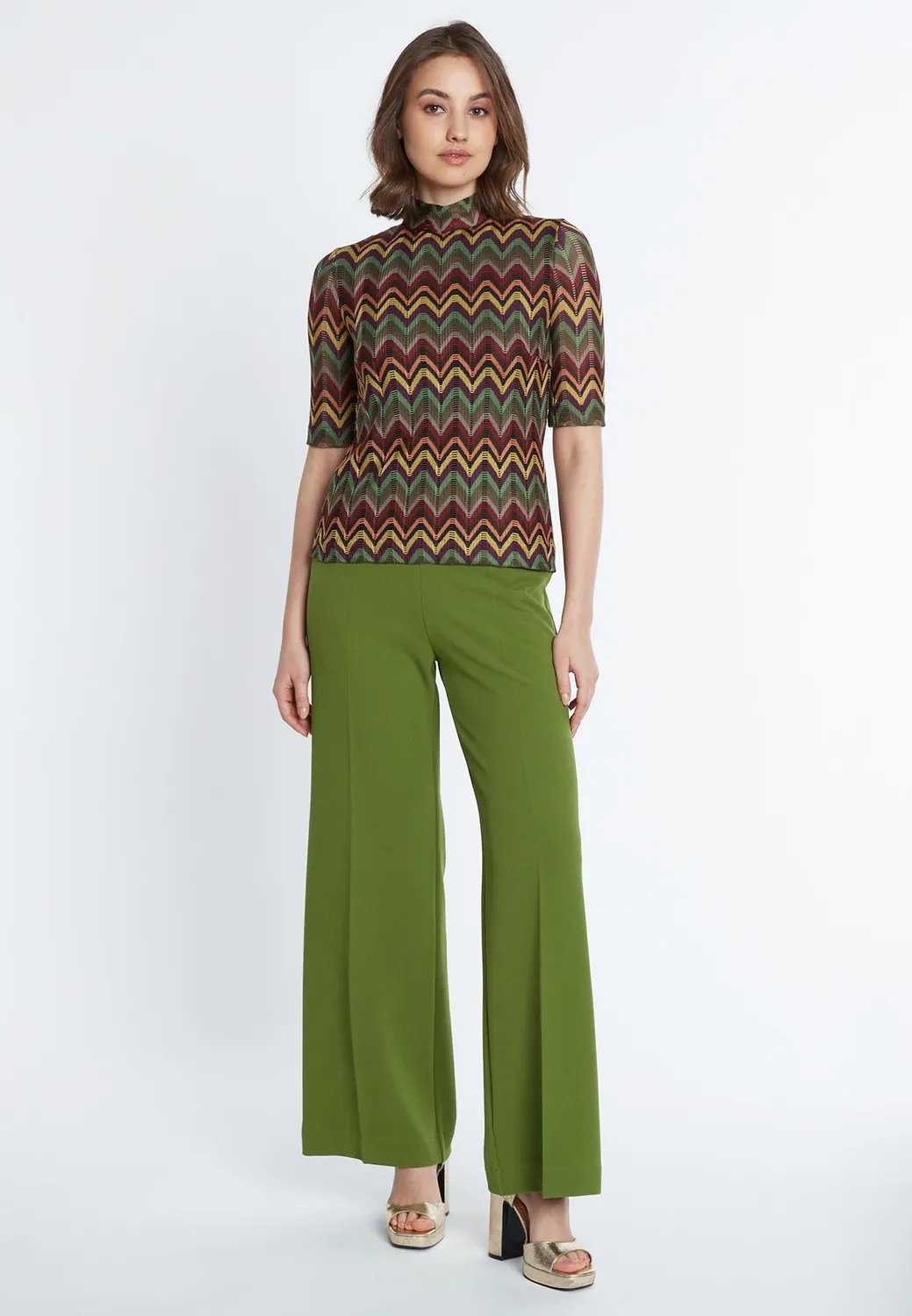 Ana Alcazar Sulara top maglia traforato zigzag