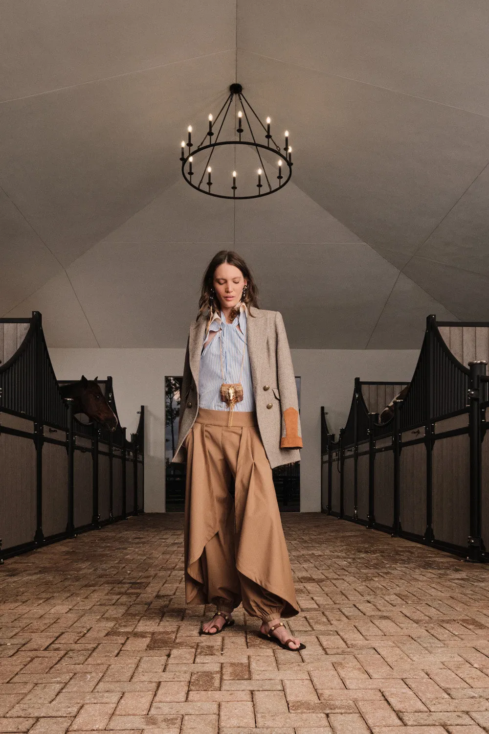 Johanna Ortiz Modern Inner Balance camicia azzurra fiocco