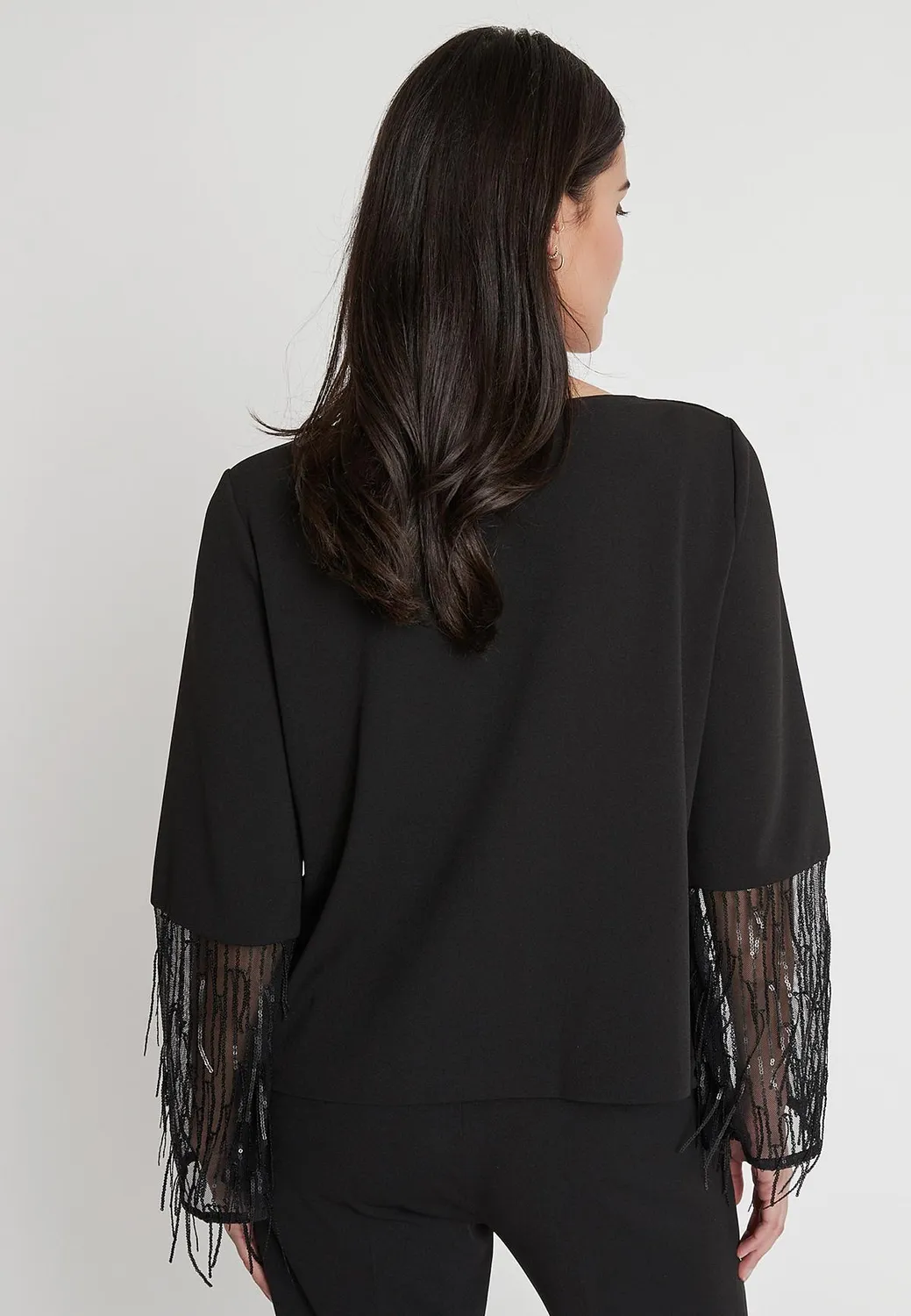 Ana Alcazar Ibara top da sera con paillettes