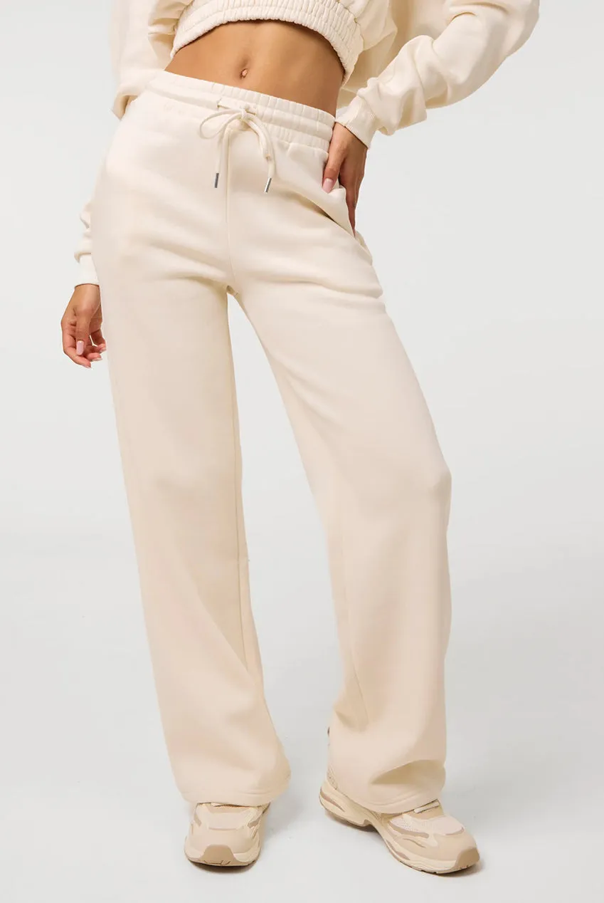 Pink Vanilla Fleece Lined joggers crema felpati