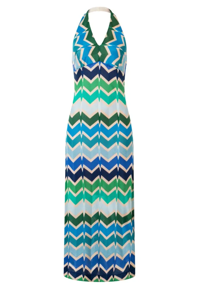 Ana Alcazar Pocary maxi abito halter verde
