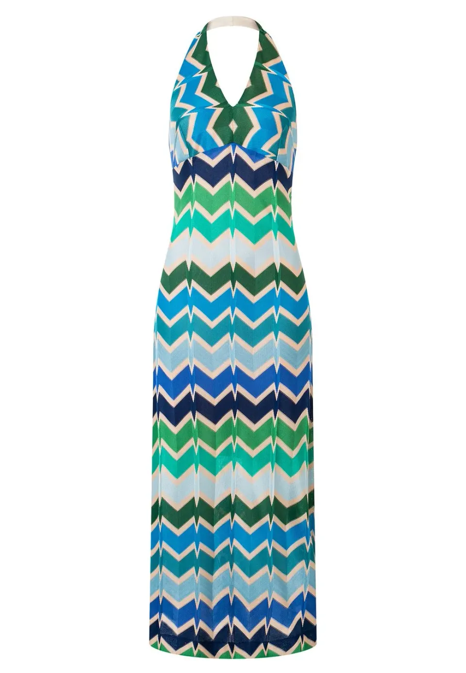 Ana Alcazar Pocary maxi abito halter verde