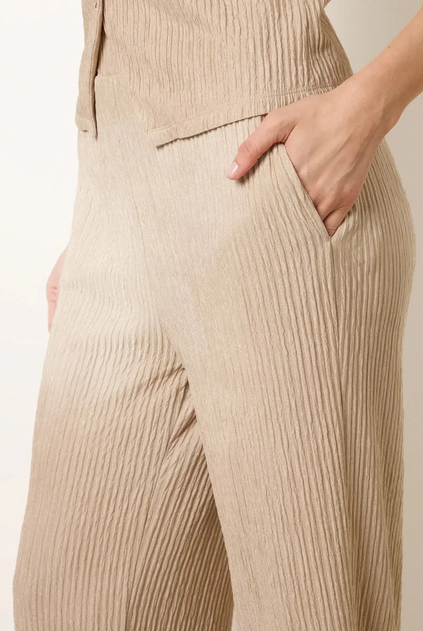 Blue Vanilla Pantaloni Palazzo Stone Gamba Larga Elastico