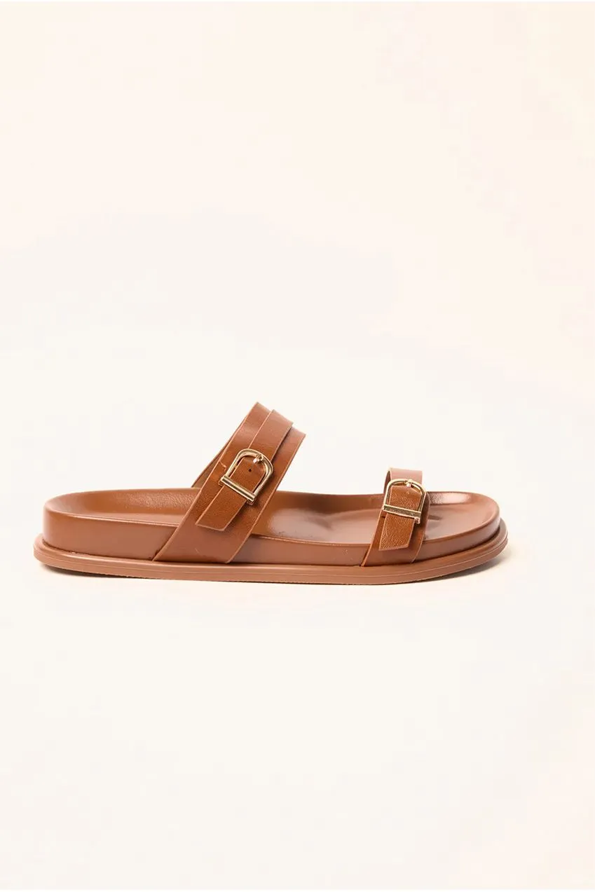 Blue Vanilla Sandali con Fibbia Camel Piatti