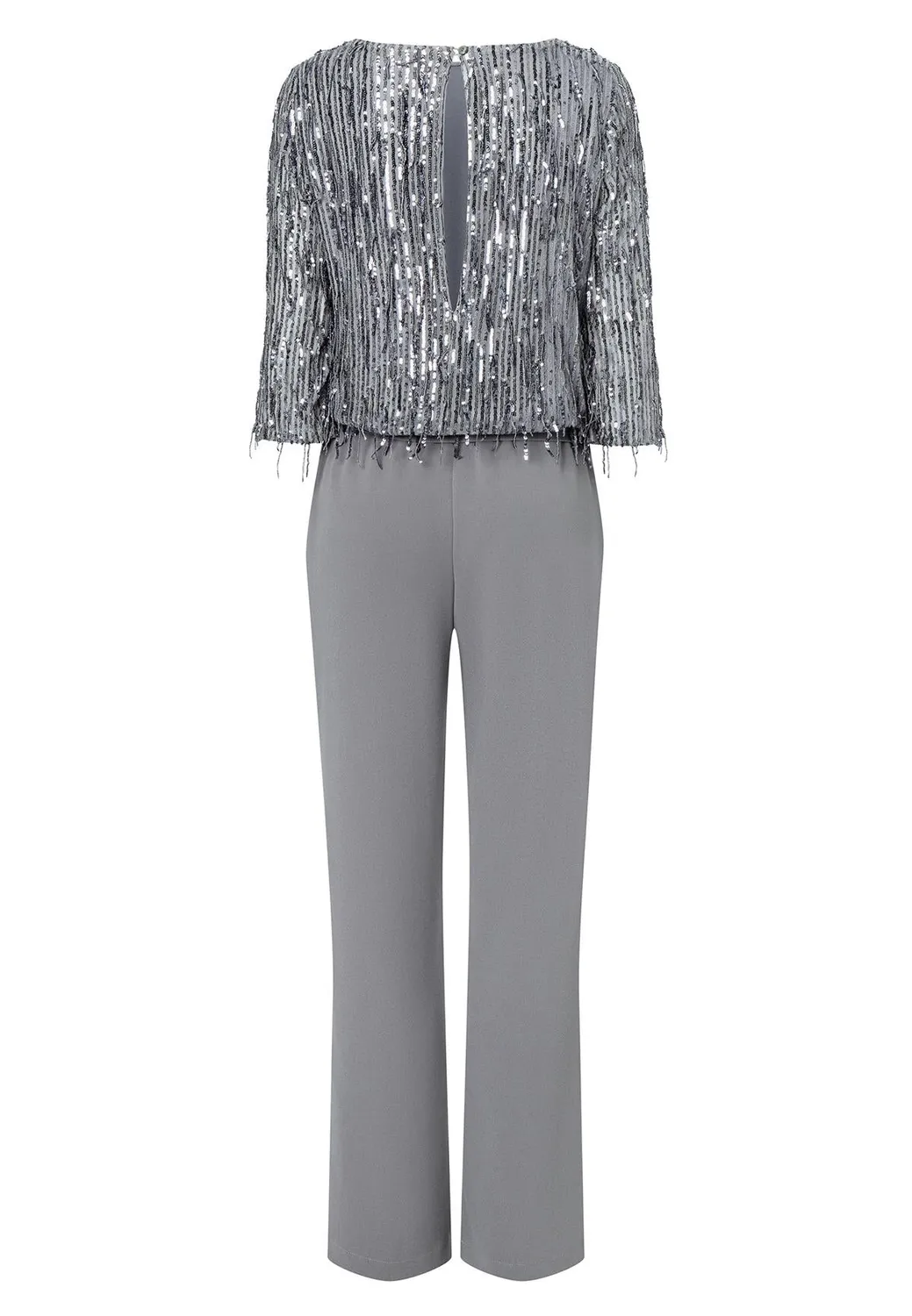 Ana Alcazar Ocysa tuta elegante paillettes argento