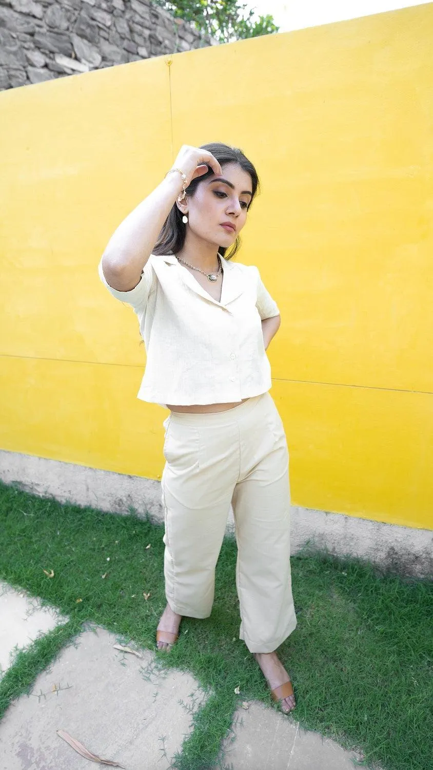 Our Dve Crop Shirt camicia corta tessuto a mano