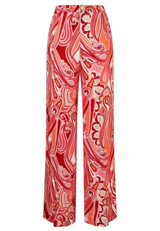 Ana Alcazar Parosa pantaloni larghi fantasia rossa