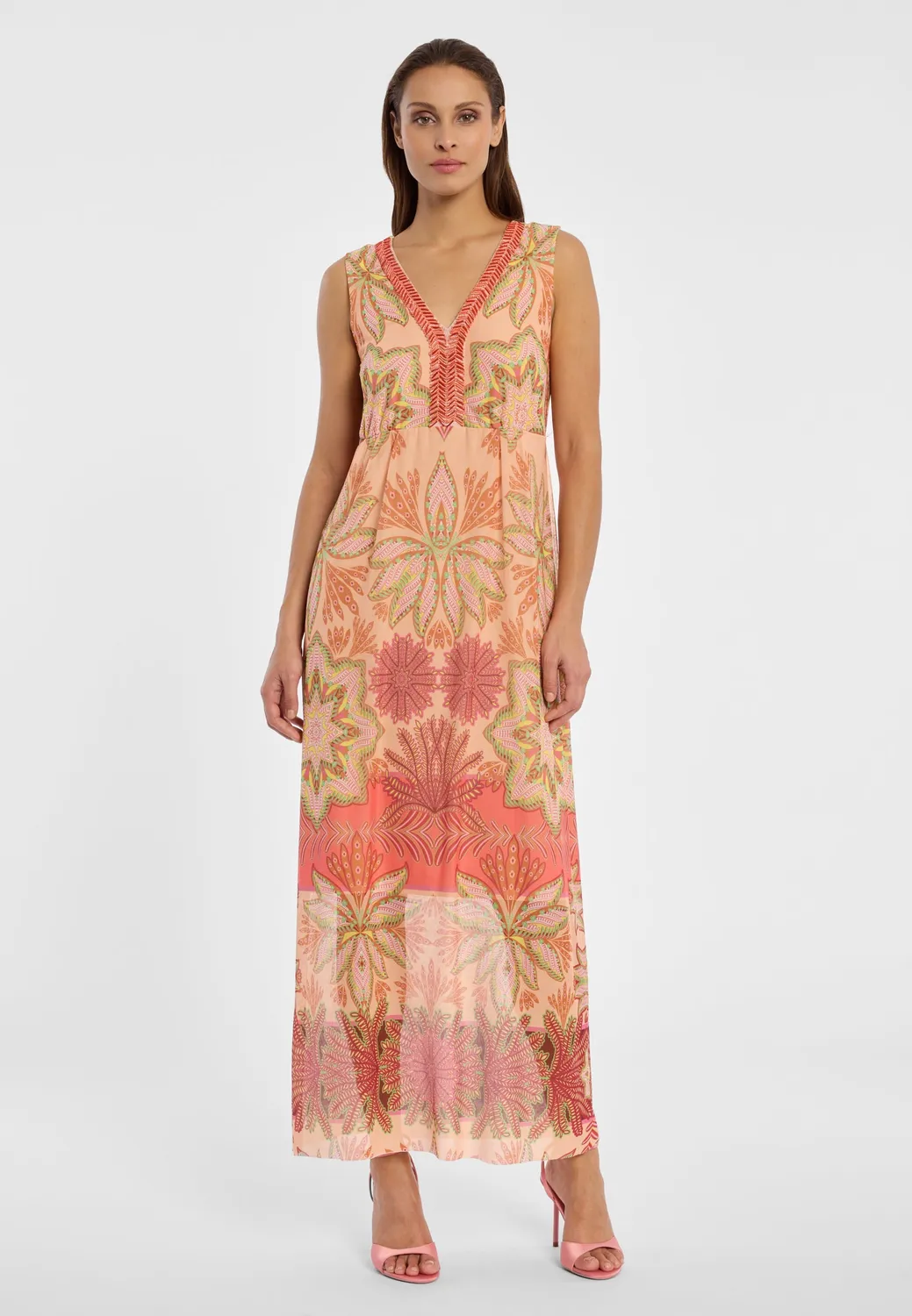 Ana Alcazar Deria maxi abito floreale paillettes