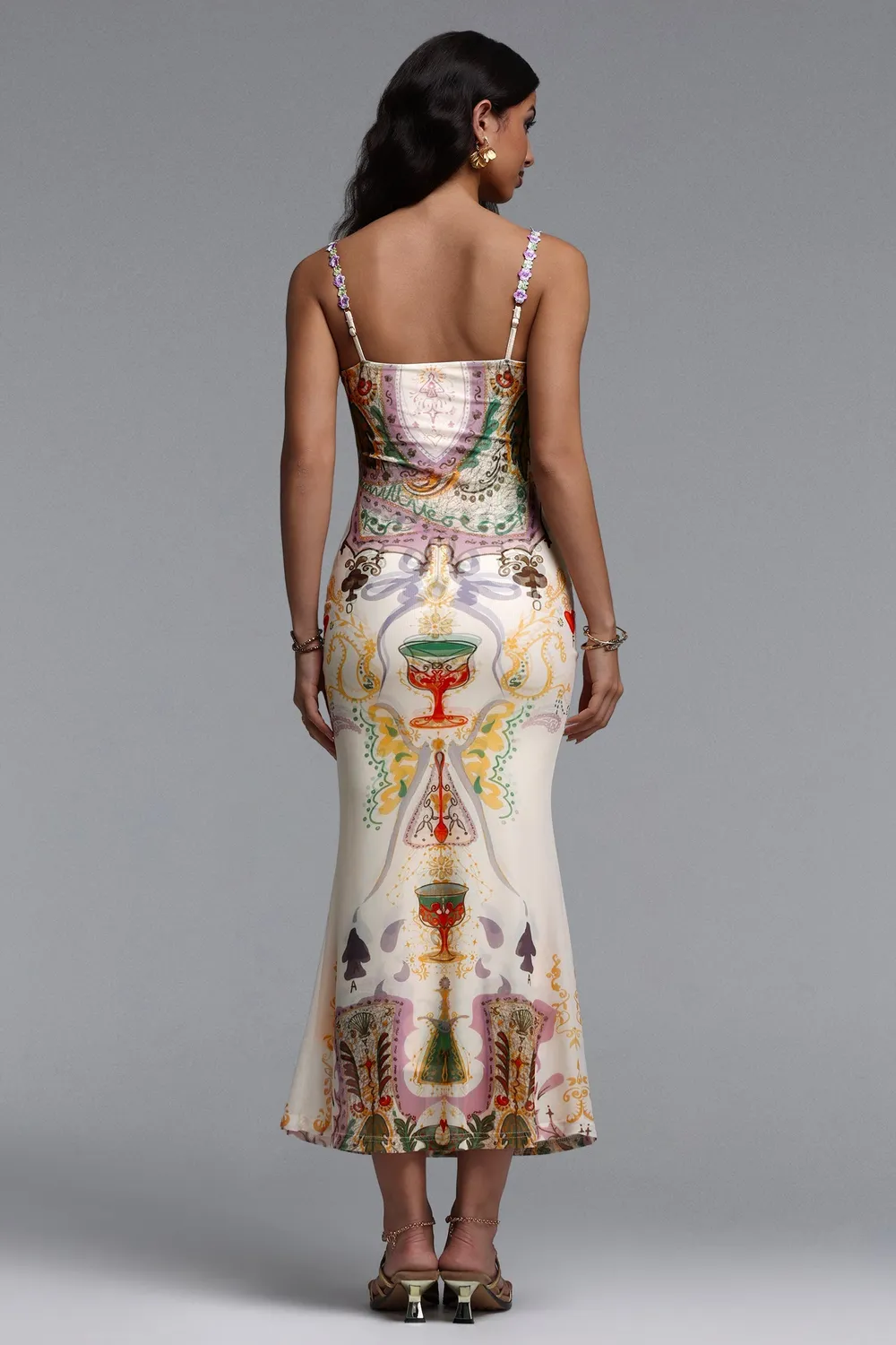 Bella Barnett Xapana Resort abito maxi mesh fantasia