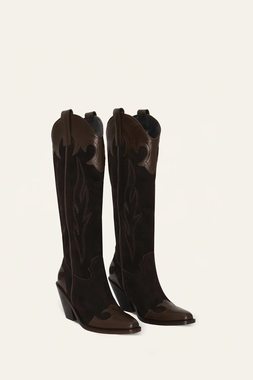 Johanna Ortiz Western Legacy stivali pelle marrone