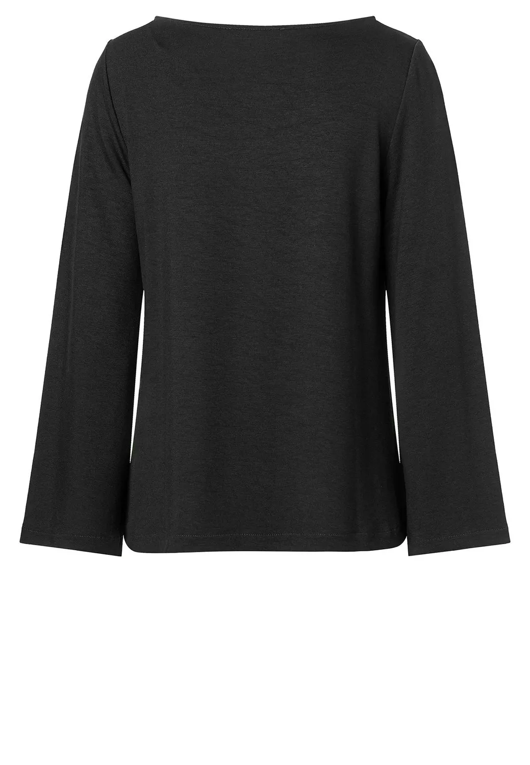 Ana Alcazar Sitti top nero jersey manica tromba