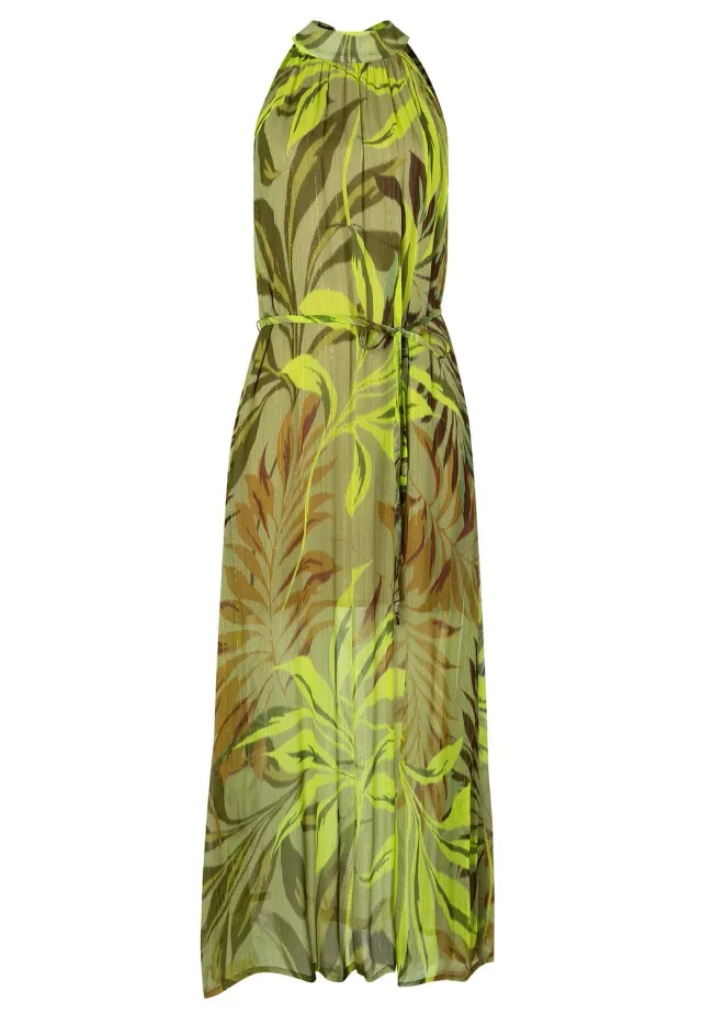 Ana Alcazar Zeppa abito lungo chiffon verde