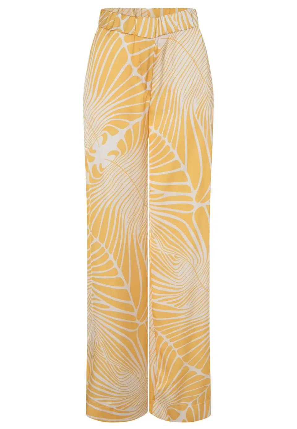 Ana Alcazar Zeani pantaloni larghi raso foglie