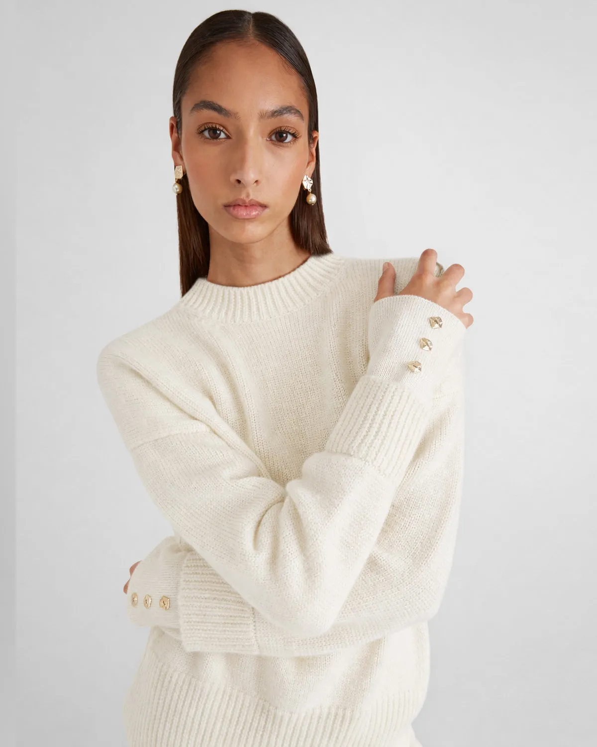 Violante Nessi Aaron Maglione Avorio Merino Cashwool