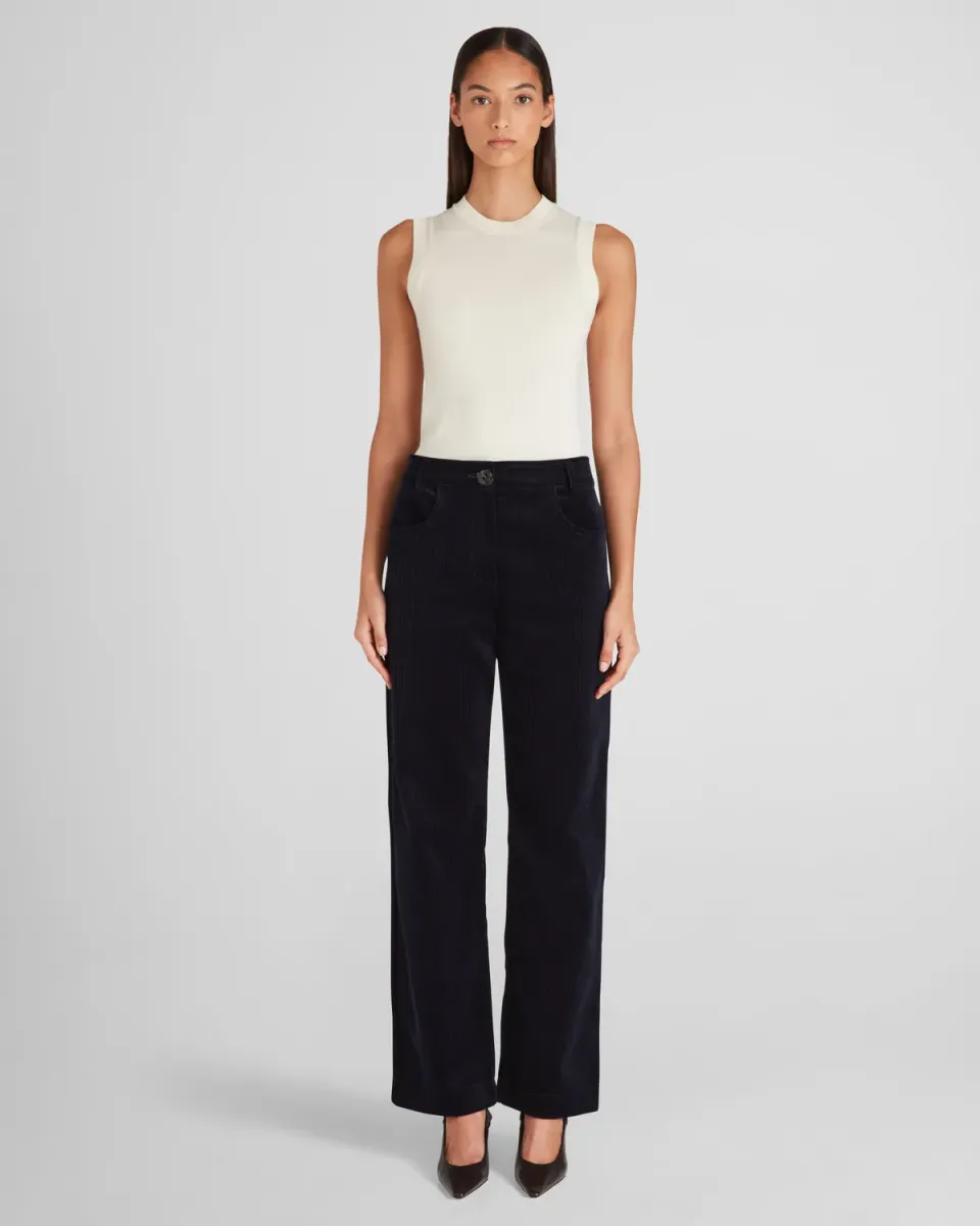 Violante Nessi Baar top maglia avorio cashmere cotone