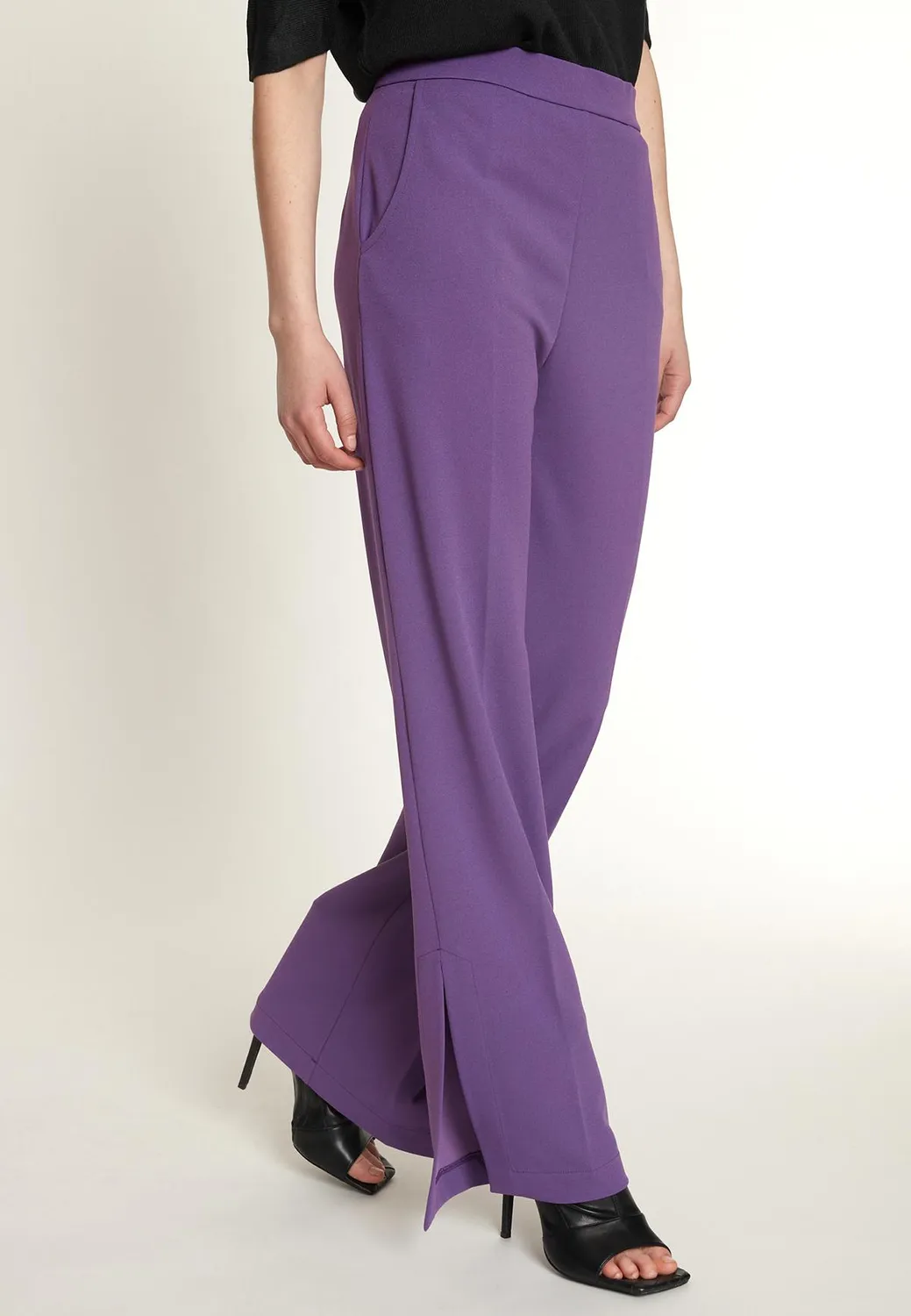 Ana Alcazar Oawi pantaloni eleganti melanzana