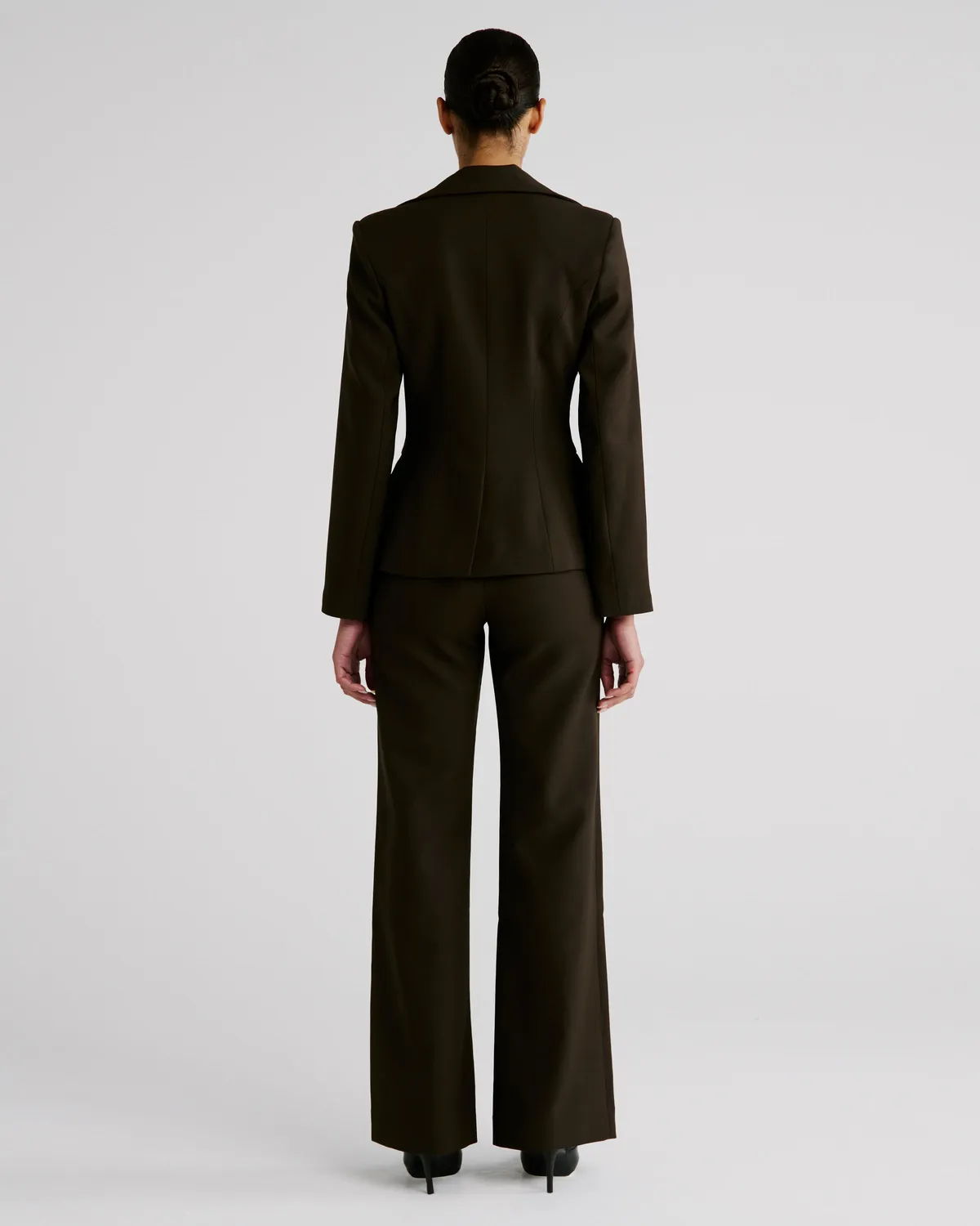 VIOLANTE NESSI Dorazio blazer marrone lana rever astratti