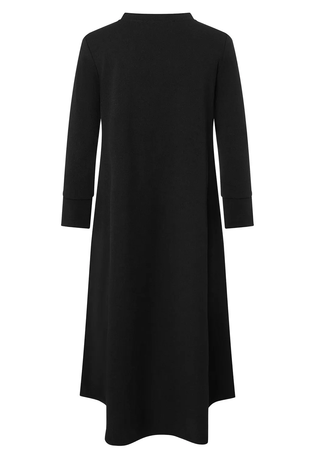 Ana Alcazar Melea abito ampio nero midi jersey