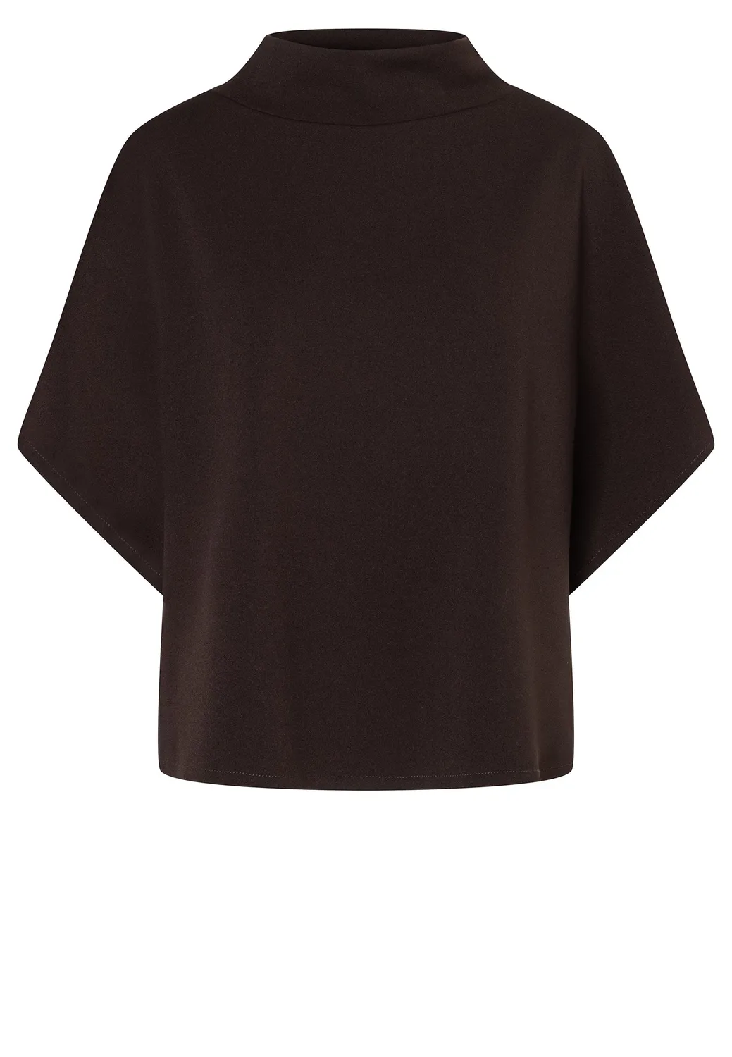 Ana Alcazar Elioreste top mantella marrone collo alto