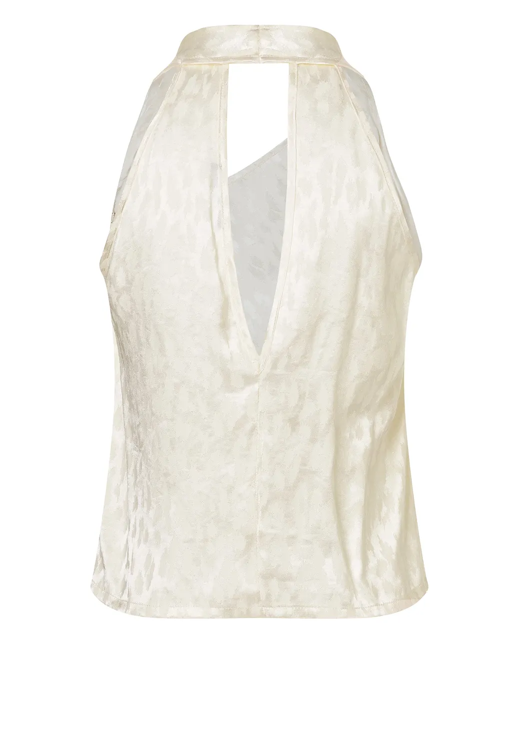 Ana Alcazar Dreya top raso bianco collo a cappuccio