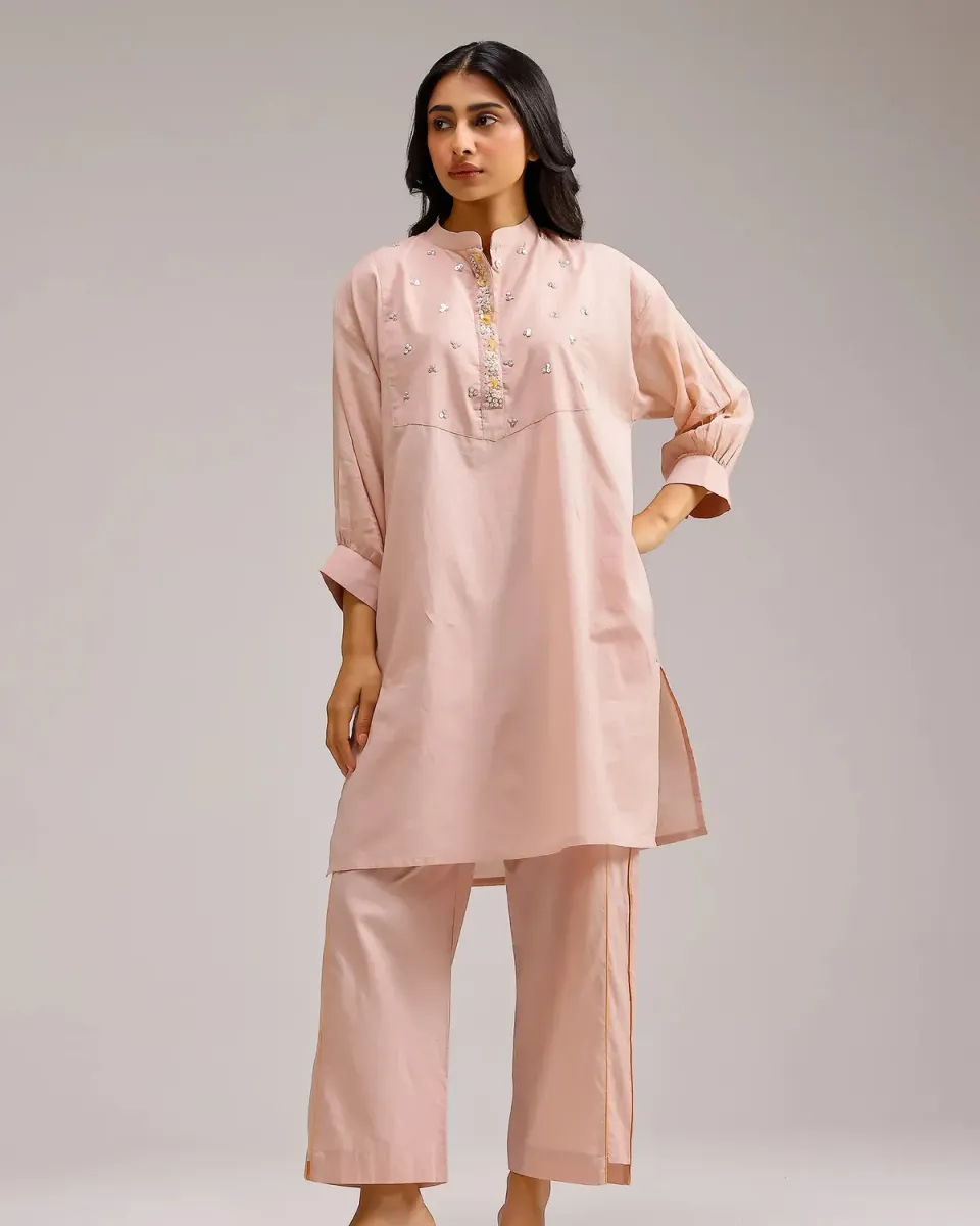 Our Dve Grace Kurta kurta donna rosa cotone