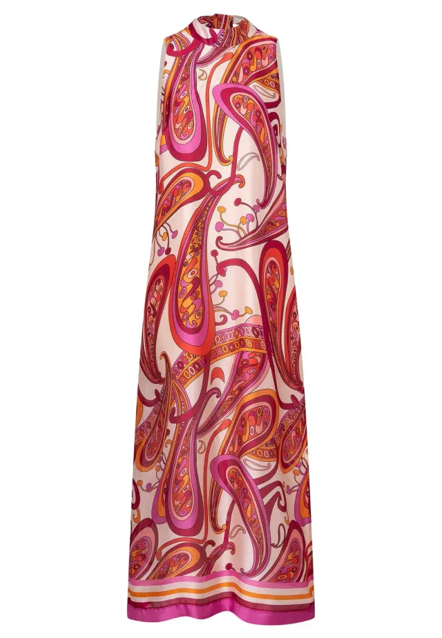 Ana Alcazar Wegana abito maxi fantasia chiffon