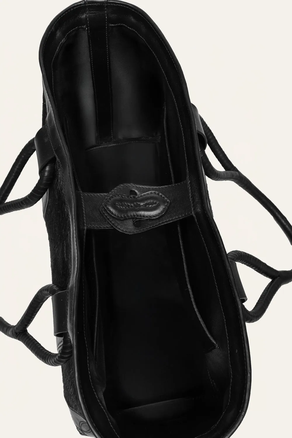 Johanna Ortiz The Fortuna borsa tote pelle nera