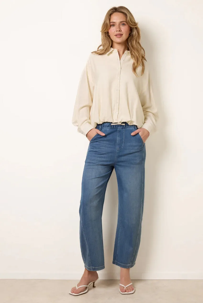 Blue Vanilla camicia bottoni avorio viscosa S/M