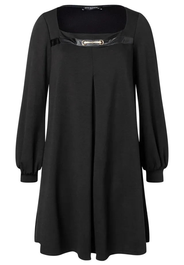 Ana Alcazar Sisa abito babydoll nero jersey