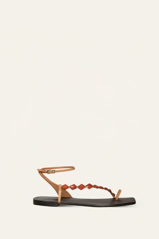 Johanna Ortiz Dazzling Crest sandali bassi sand pelle