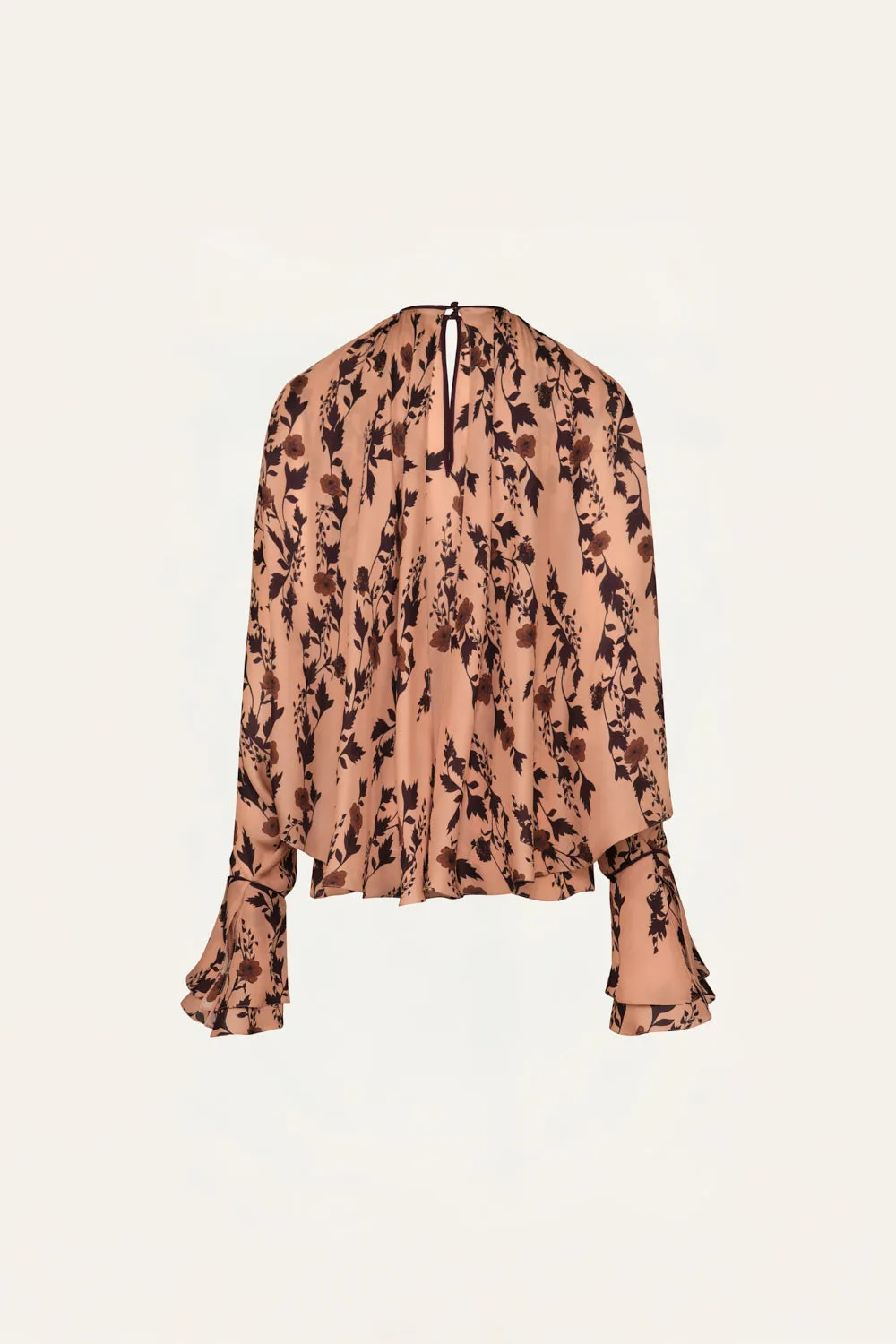 Johanna Ortiz Untamed Bloom top seta rosa ibisco