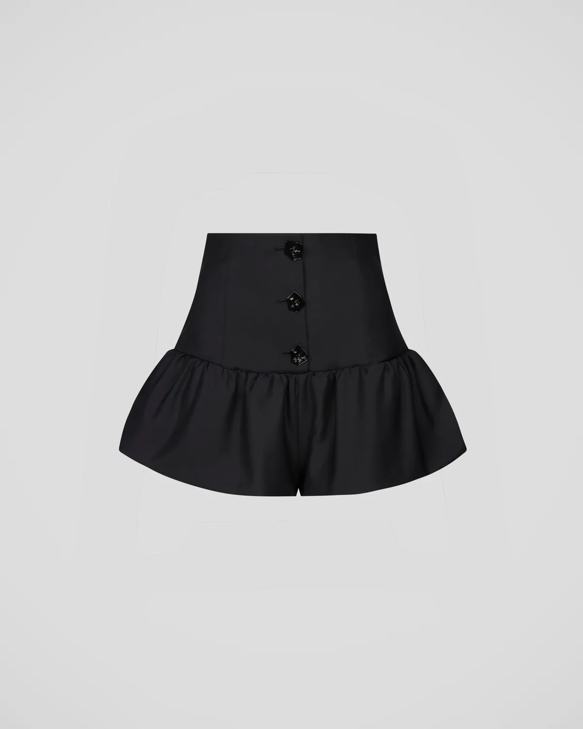 Violante Nessi Morocco shorts neri lana vita alta