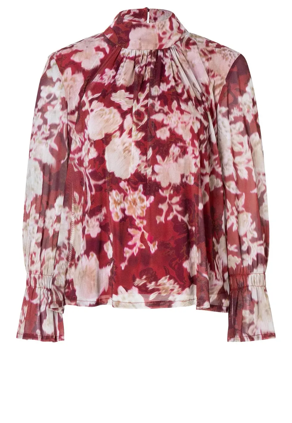 Ana Alcazar Sunea top blusa rossa fiori ufficio