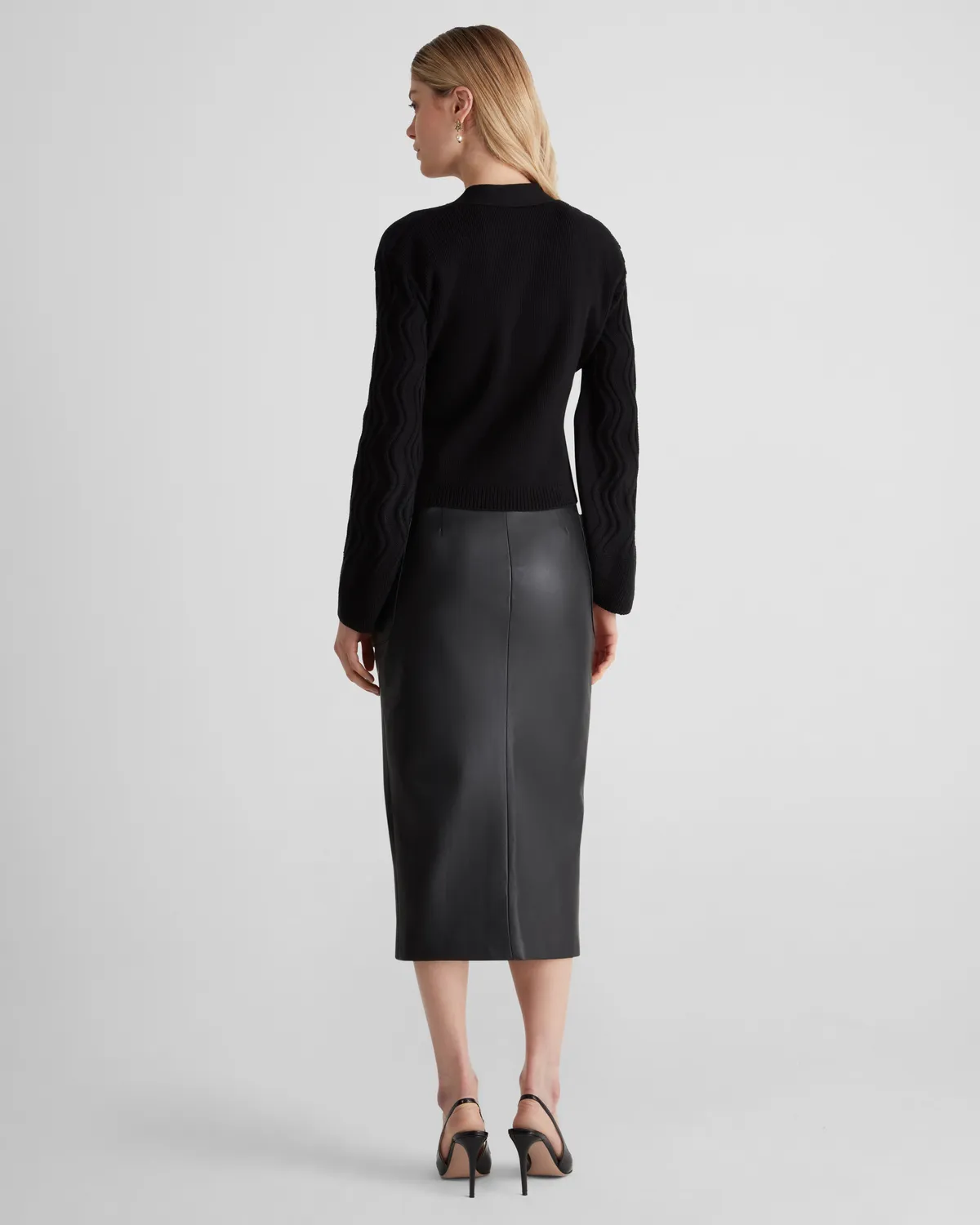 Violante Nessi Wei Wei cardigan nero cashmere scollo V